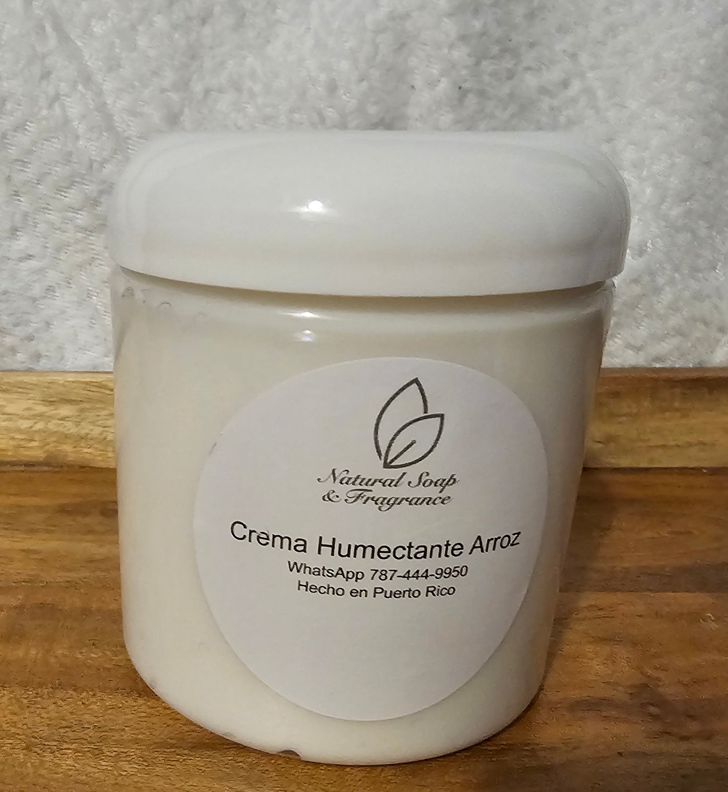 Crema humectante Arroz 8 oz