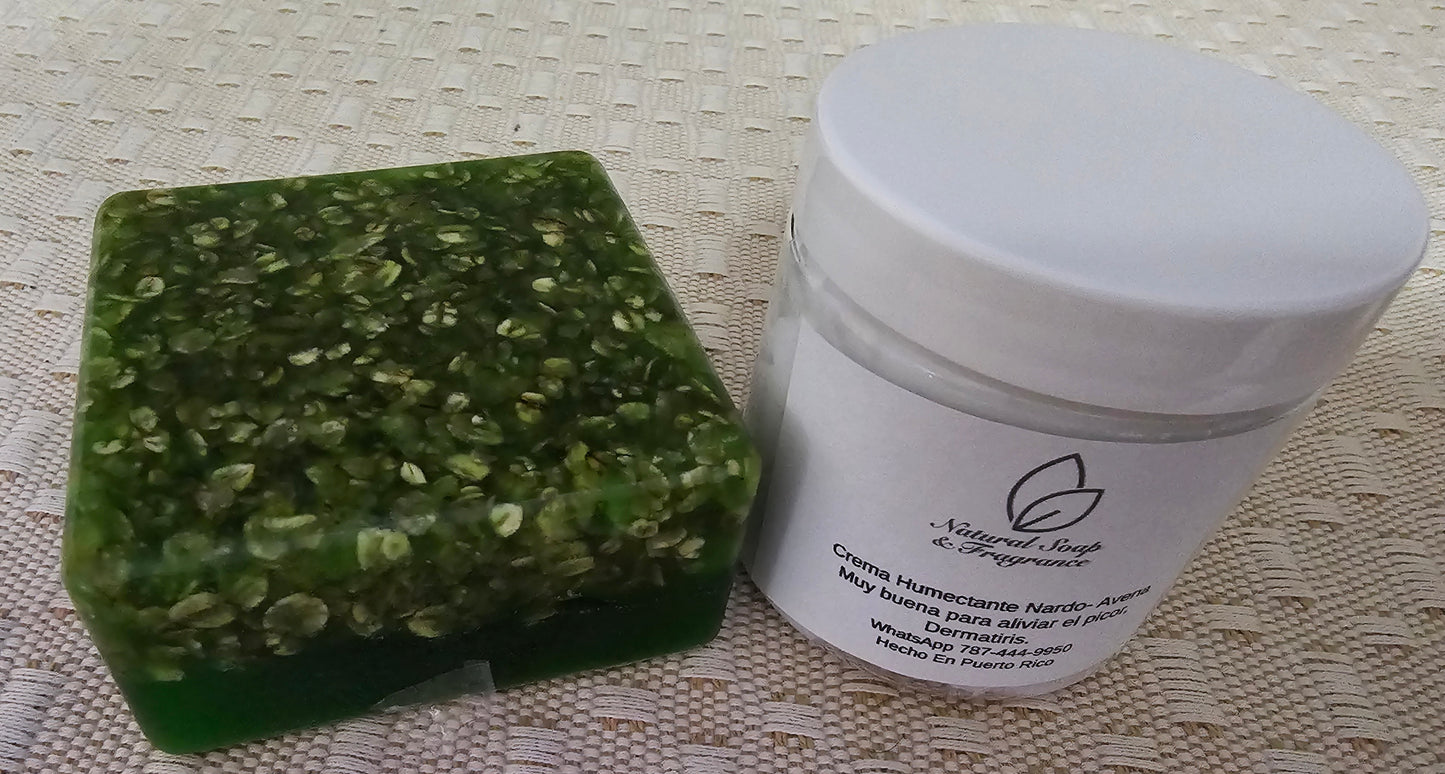 Kit Nardo - Avena ( Jabón 6oz , Crema humectante 4oz)